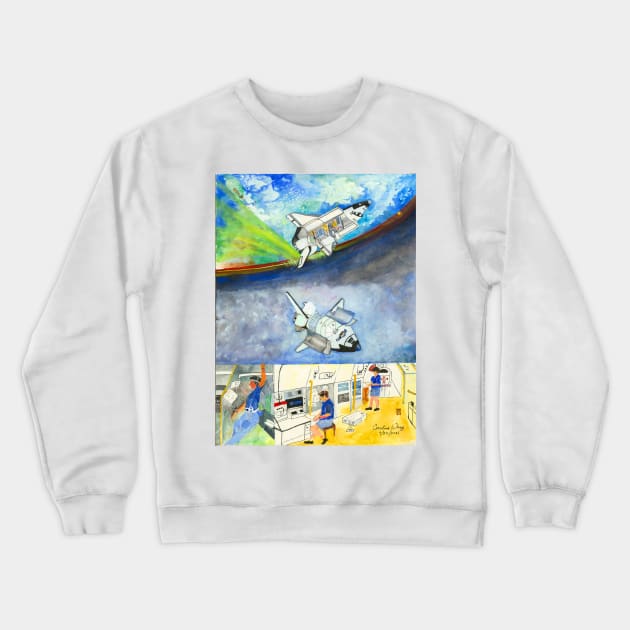 Space Lab Crewneck Sweatshirt by Cwang